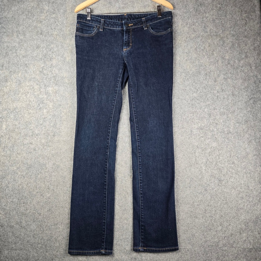 Patagonia Jeans Womens 30 Dark Blue Denim Straight Leg Organic Cotton Stretch